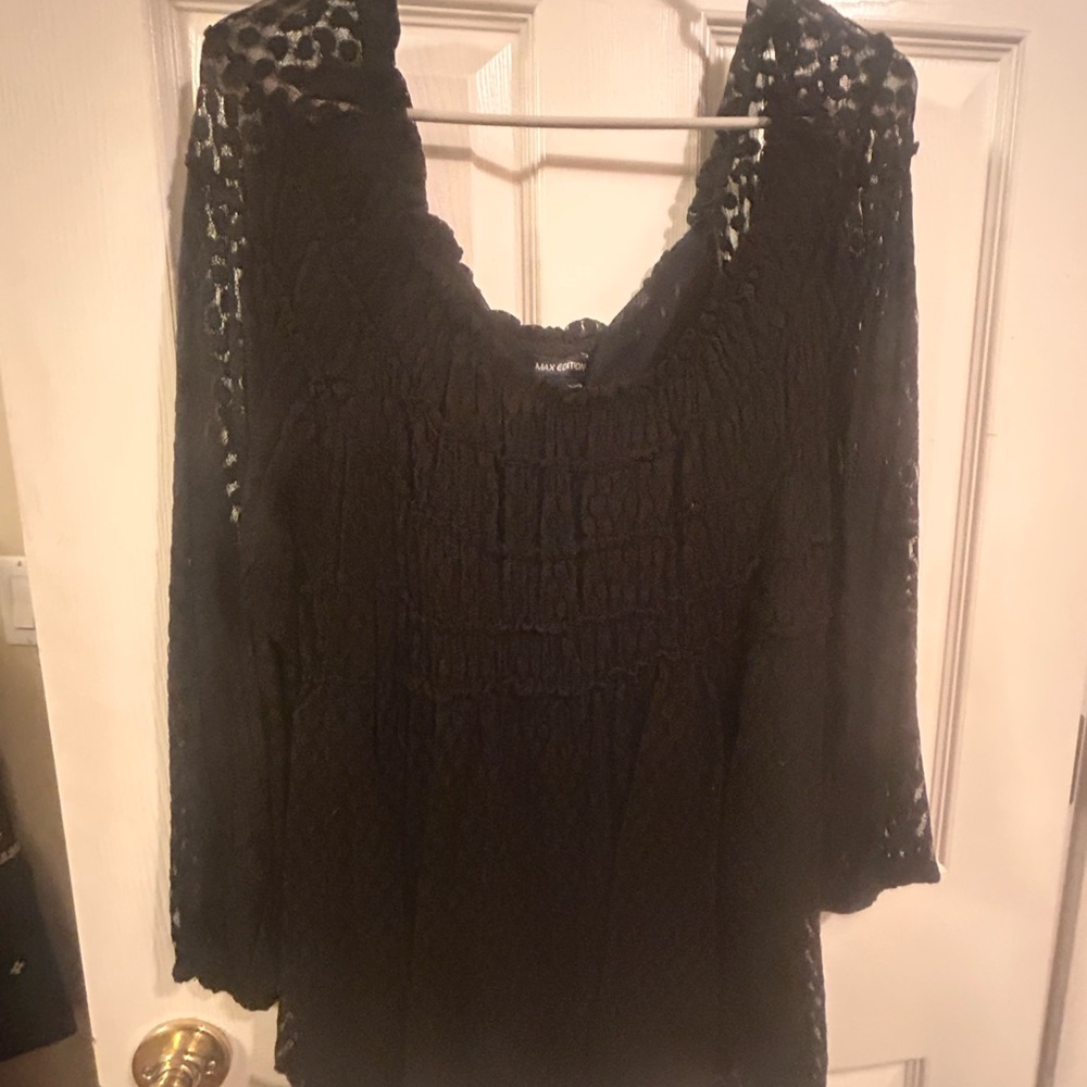 Max Edition Black Lace Blouse